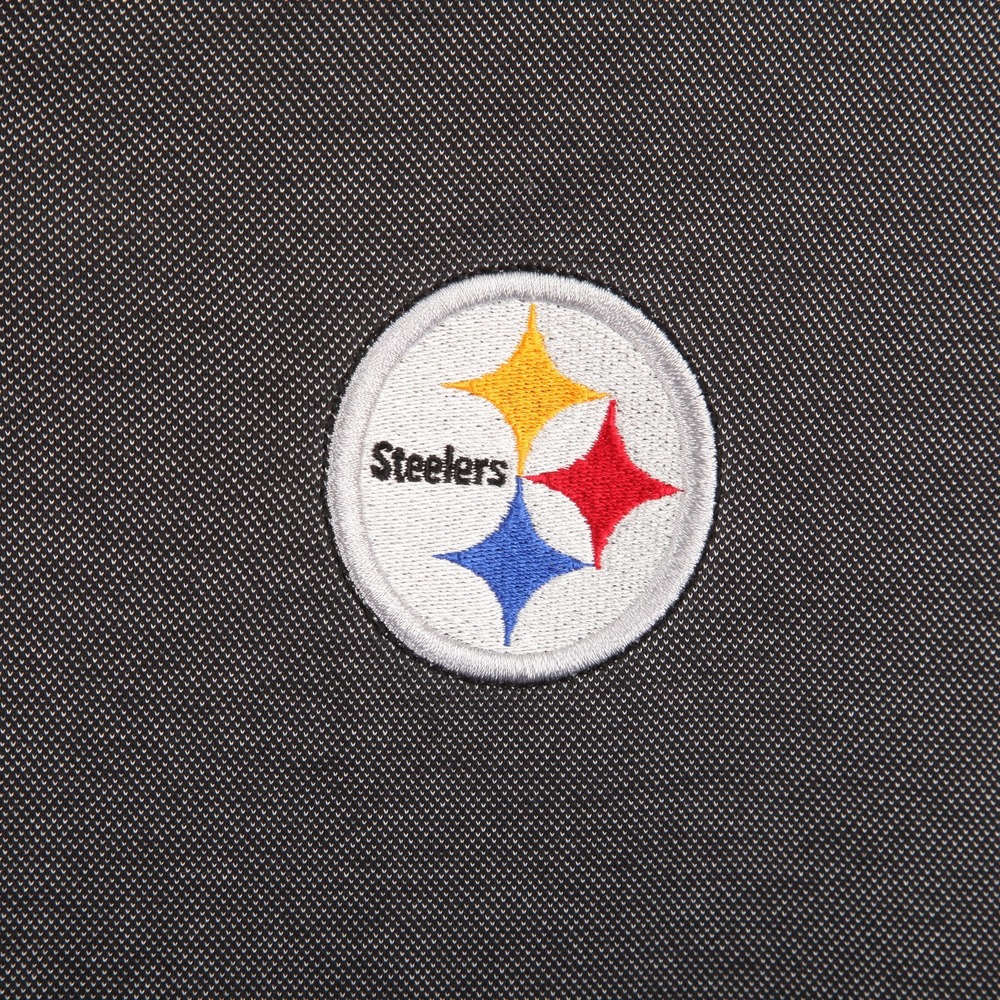 Pittsburgh Steelers Tommy Bahama Polo Shirt Men's Medium Gray NFL Fan Apparel - Picture 3 of 11